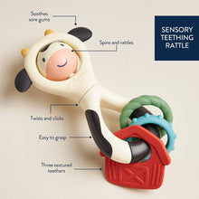 Load image into Gallery viewer, Cow Spinner, Teether and Rattle in One