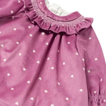 Load image into Gallery viewer, Heart Print Velvet Dress for Baby