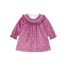 Load image into Gallery viewer, Heart Print Velvet Dress for Baby