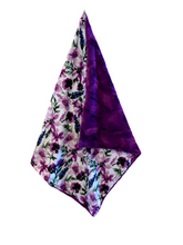 Load image into Gallery viewer, Stroller Size Baby Blanket | Luscious Floral Purple