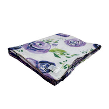 Load image into Gallery viewer, Newborn, Stroller, or Breastfeeding Swaddle Blanket in Boysenberry Print