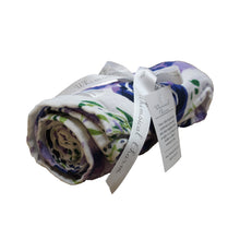 Load image into Gallery viewer, Newborn, Stroller, or Breastfeeding Swaddle Blanket in Boysenberry Print