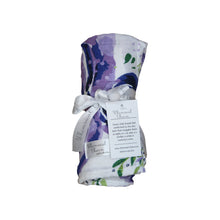 Load image into Gallery viewer, Newborn, Stroller, or Breastfeeding Swaddle Blanket in Boysenberry Print