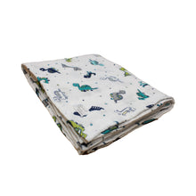 Load image into Gallery viewer, Newborn, Stroller, or Breastfeeding Swaddle Blanket in Dinosaur Print