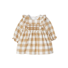 Load image into Gallery viewer, Gingham Dress in Brown for Baby