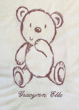 Load image into Gallery viewer, Bear Embroidered Blanket for Stroller