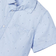 Load image into Gallery viewer, Short Sleeve Button Up in Blue for Toddler