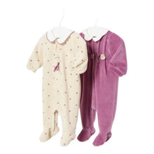 Load image into Gallery viewer, Velour Onesie / Footie for Baby
