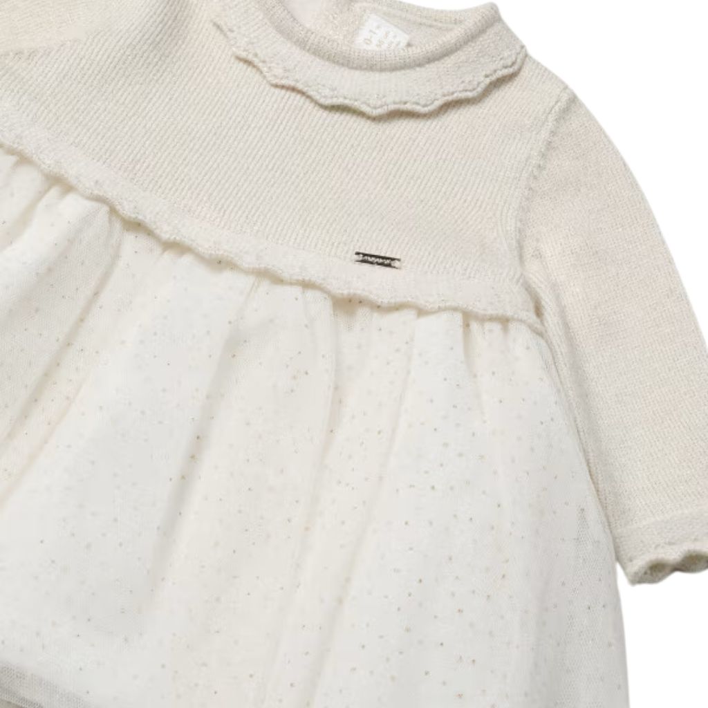 Long Sleeve Ivory Dress for Baby Long Sleeve Ivory Dress for Baby