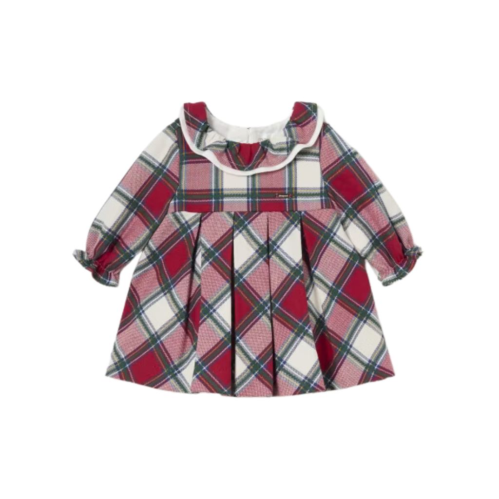 Red Long Sleeve Plaid Dress for Baby – Whimsical Charm