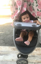 Load image into Gallery viewer, Newborn, Stroller, or Breastfeeding Swaddle Blanket in Rose Print
