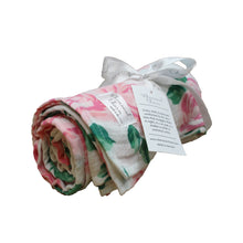 Load image into Gallery viewer, Newborn, Stroller, or Breastfeeding Swaddle Blanket in Rose Print
