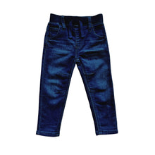 Load image into Gallery viewer, Dark Wash Denim Pants with Elastic Waist for Toddler
