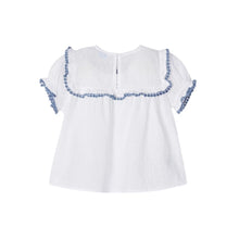 Load image into Gallery viewer, Blouse with Blue Embroidered Details for Toddler
