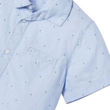 Load image into Gallery viewer, Short Sleeve Button Up in Blue for Toddler

