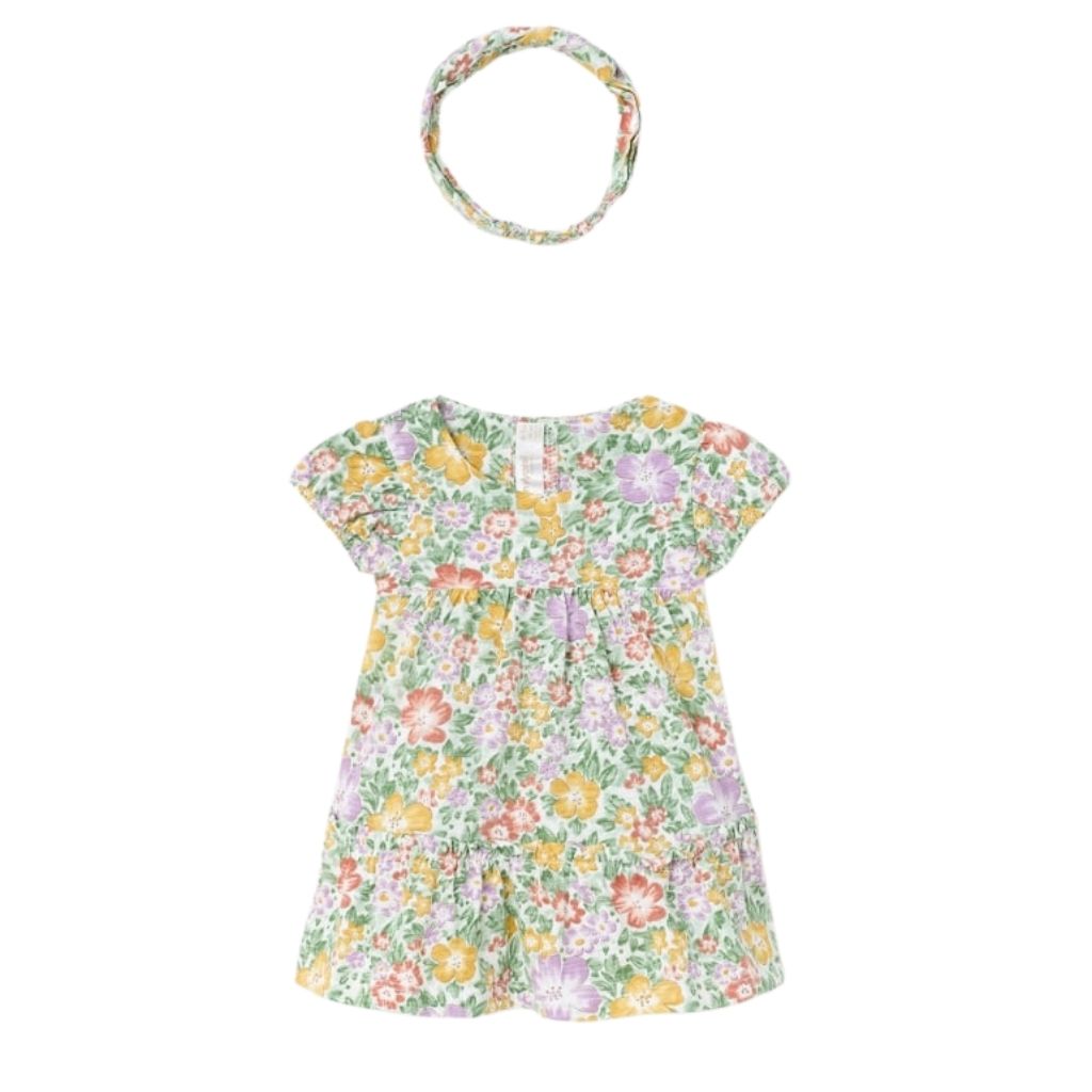 Green Floral Dress for Baby