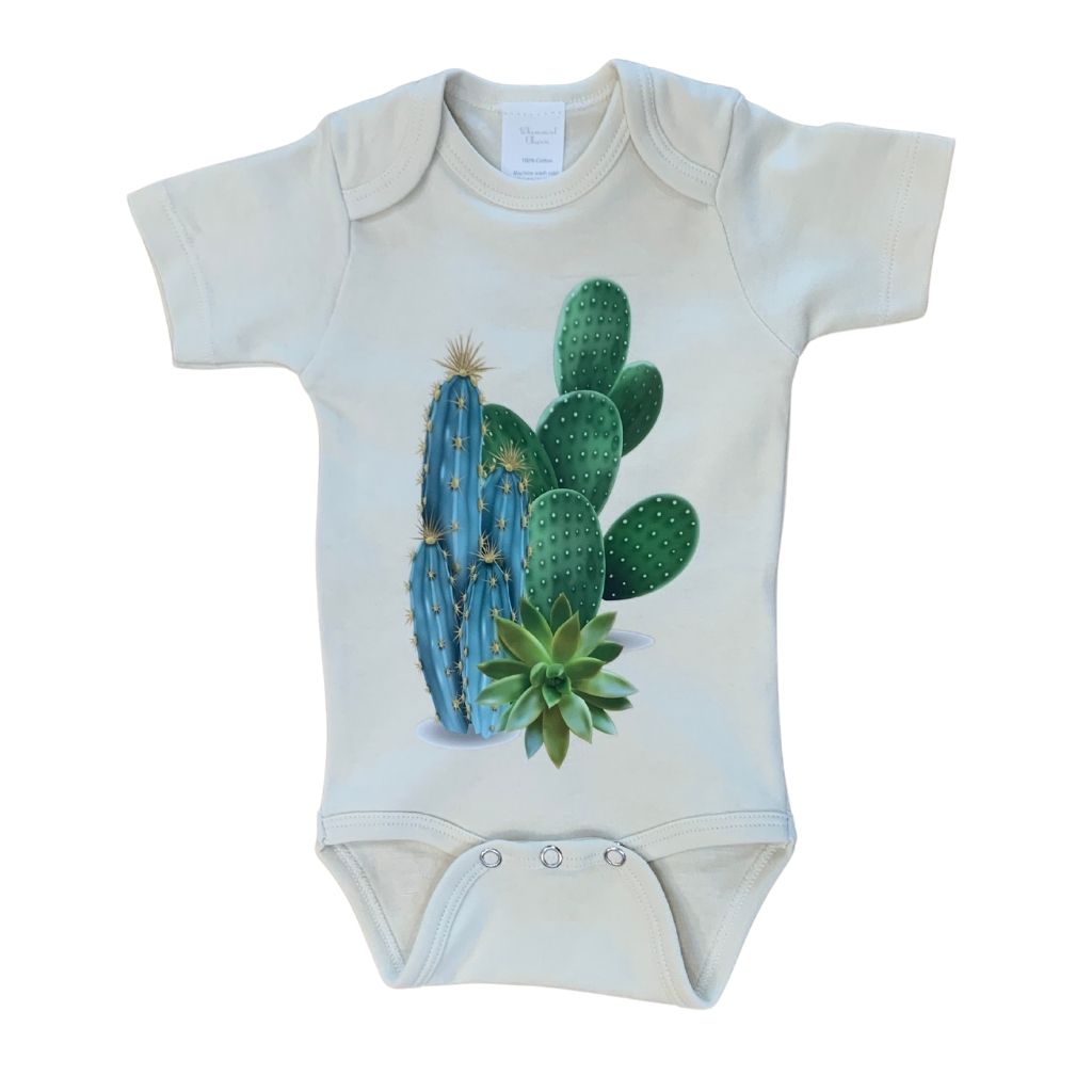 Green Cactus Onesie for Baby