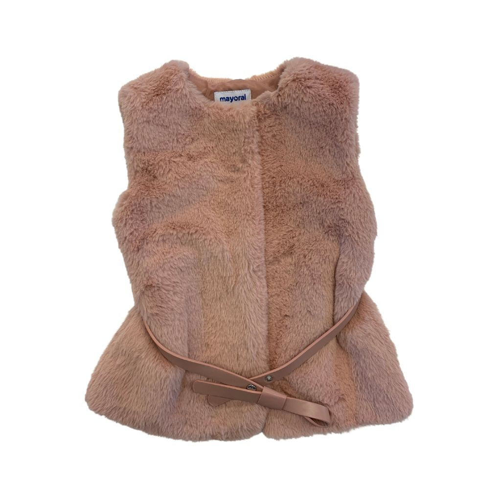 Pink Faux Fur Vest for Toddler